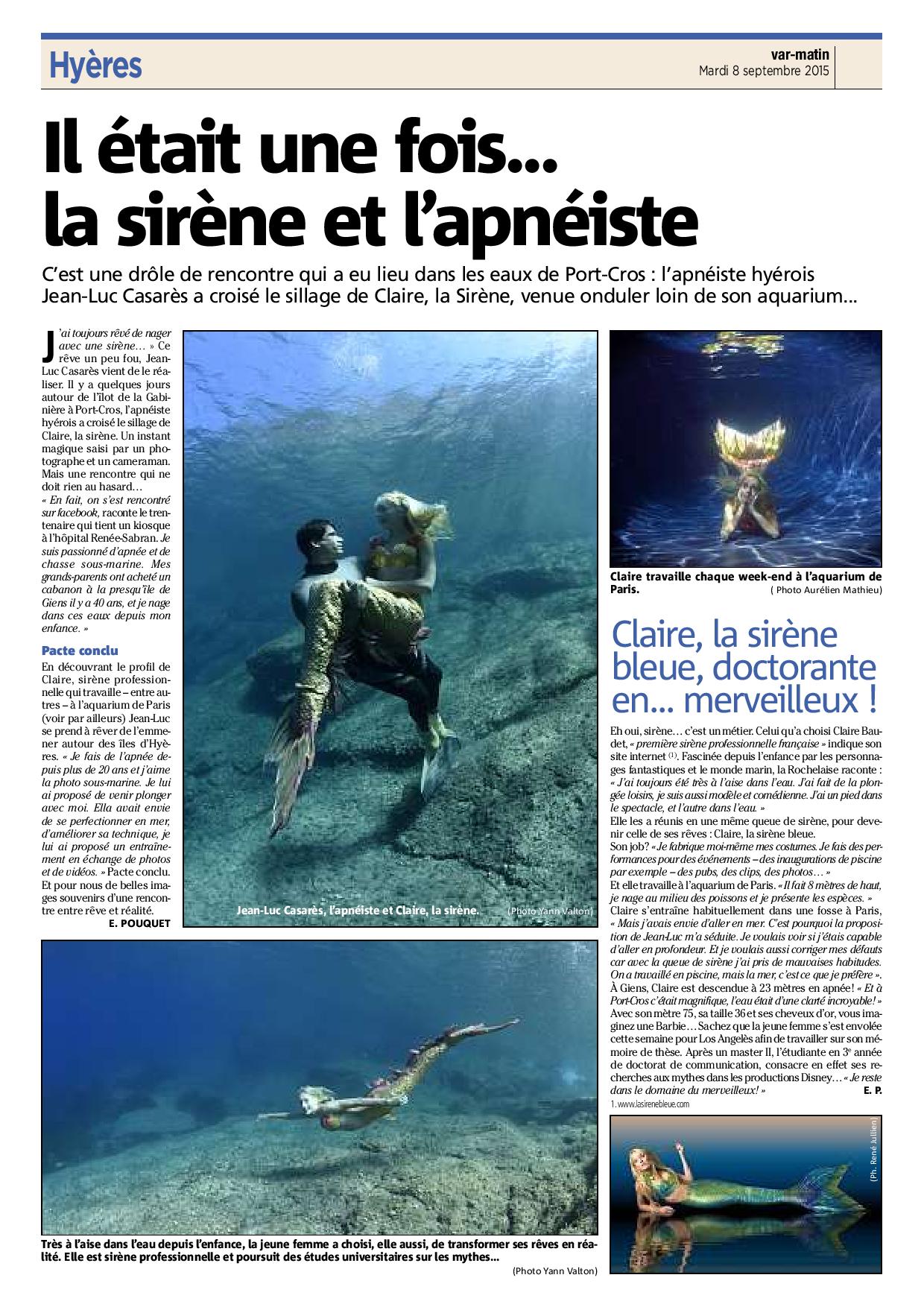 claire la sirène écoel des sirènes france